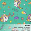 ผ้าพิมพ์ Unicorn เรนโบว์(เขียวมิ้นท์) รูปที่ 0