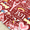 ผ้าพิมพ์สะท้อนน้ำ/Heart Unicon(แดง) รูปที่ 1
