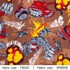 ผ้าพิมพ์ Wars Boom(น้ำตาล) รูปที่ 0