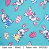 ผ้าพิมพ์ Easter Bunny(เขียว) 