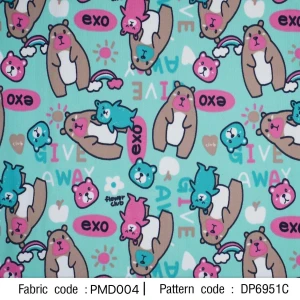 ผ้าพิมพ์หมีEXO(เขียว)