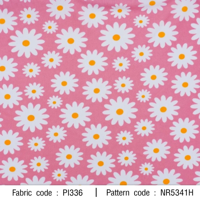 ผ้าพิมพ์ลายเดซี่(ชมพู)