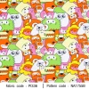 ผ้าพิมพ์animals&friends(ชมพู) 
