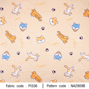 ผ้า Dog&Cat(ครีม) - primary