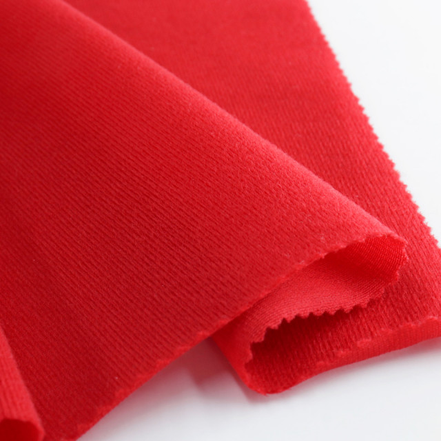 ผ้า Tricot Brush(แดง)