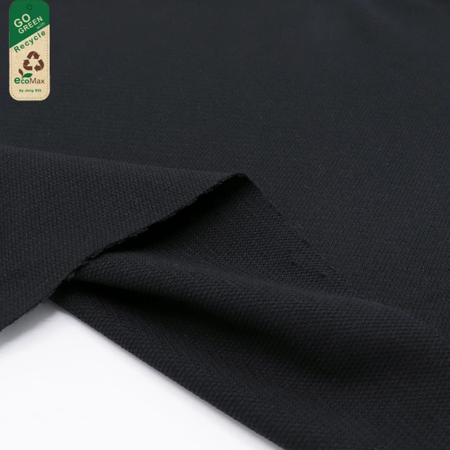 ผ้า Tricot Fancy (recycled) ดำ