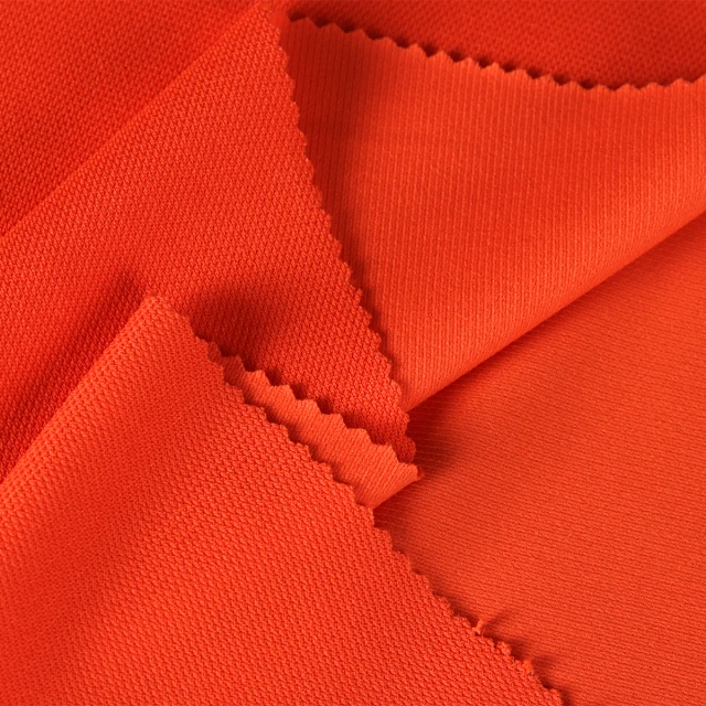 ผ้า Tricot Fancy(ส้มสด)