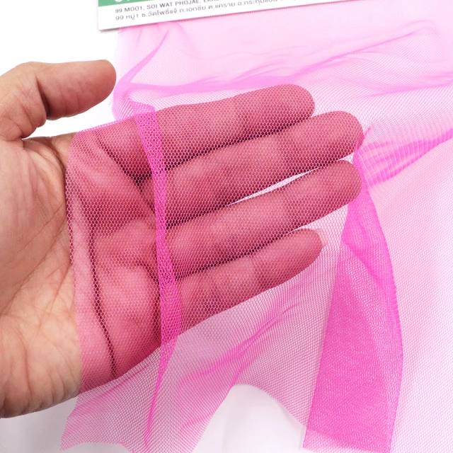 ผ้า Tricot Mesh(ชมพู#50)