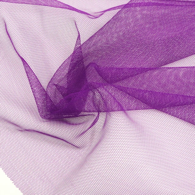 ผ้า Tricot Mesh(ม่วงมะปราง#95)