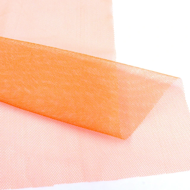 ผ้า Tricot Mesh(ส้มสะท้อน)