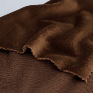 ผ้า Tricot Velvet 1.5mm(Chocolate)