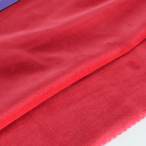 ผ้า Tricot Velvet 1.5mm(Red)