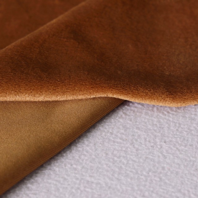 ผ้า Velour Spandex(น้ำตาล)