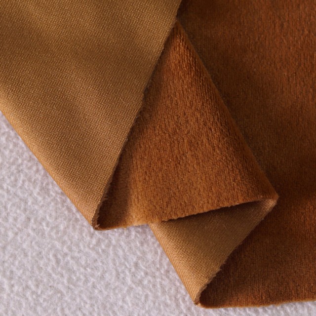 ผ้า Velour Spandex(น้ำตาล)