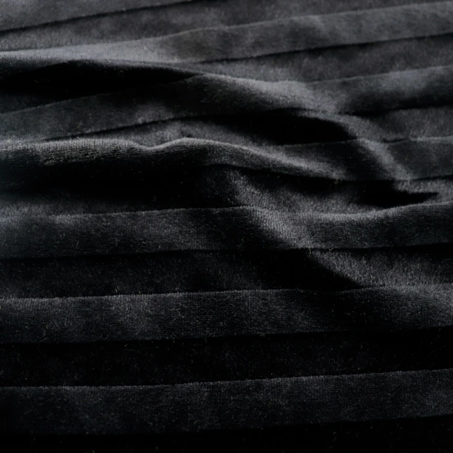 ผ้ากำมะหยี่ ร่องใหญ่(ดำ)