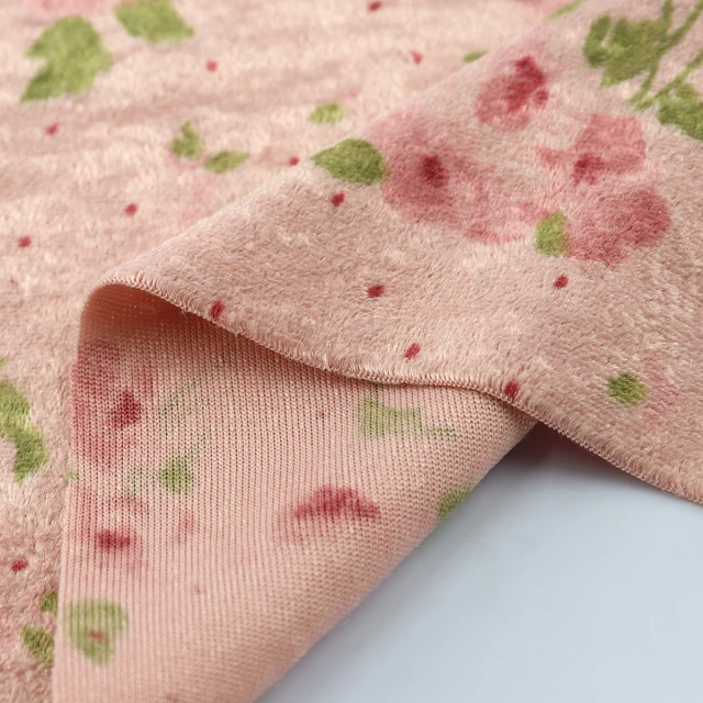 ผ้ากำมะหยี่ลายดอกไม้