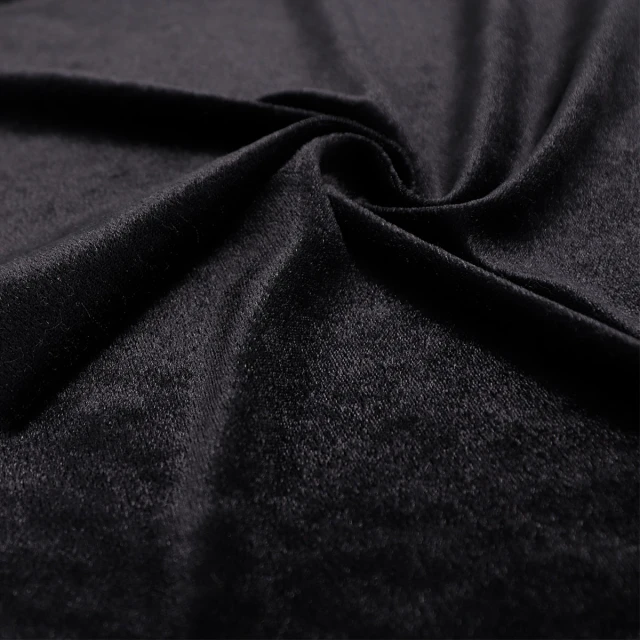 ผ้ากำมะหยี่เงา(ดำ)