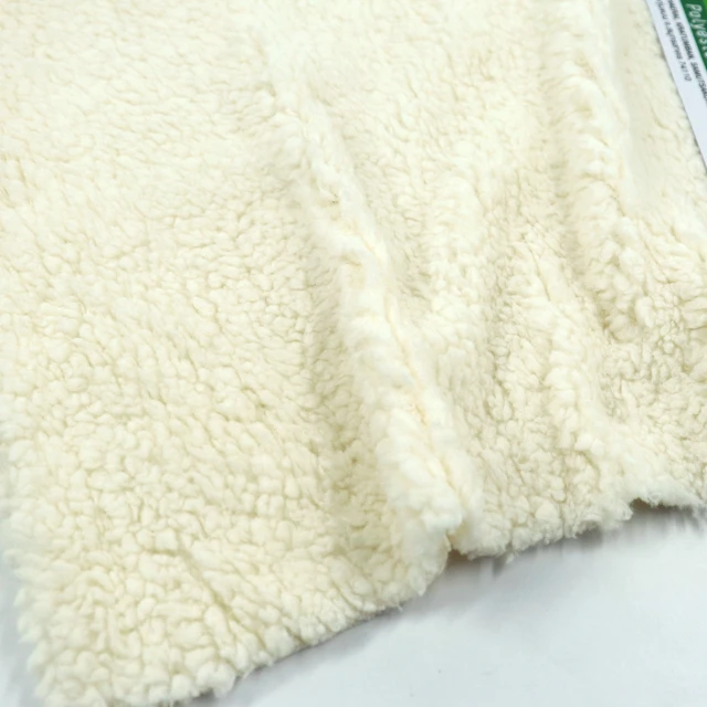 ผ้าขนแกะหน้าเดียว (ครีม)