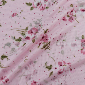 ผ้าชีฟอง(พิมพ์ดอกคาเนชั่น)