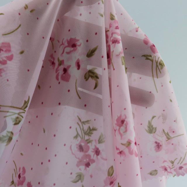 ผ้าชีฟอง(พิมพ์ดอกคาเนชั่น)