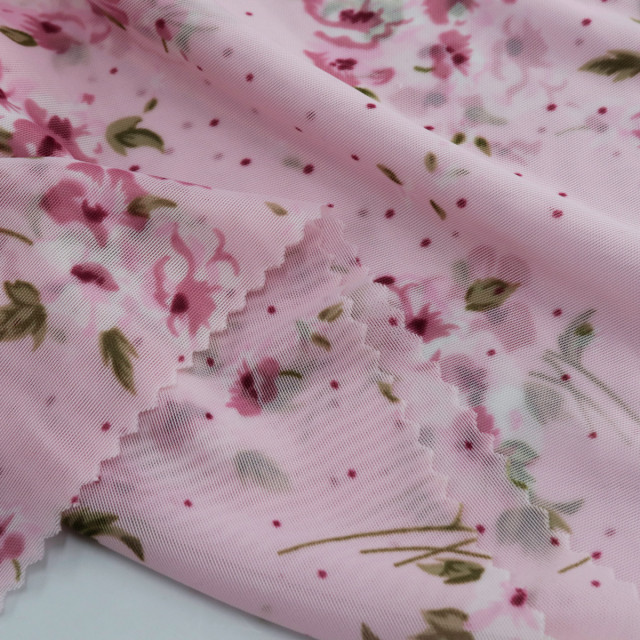 ผ้าชีฟอง(พิมพ์ดอกคาเนชั่น)