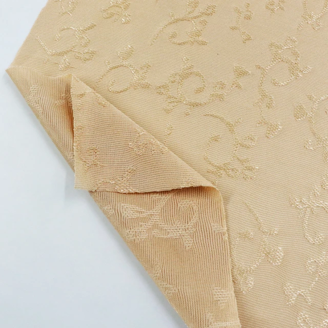 ผ้าซับในลูกไม้ (สีเนื้อ)