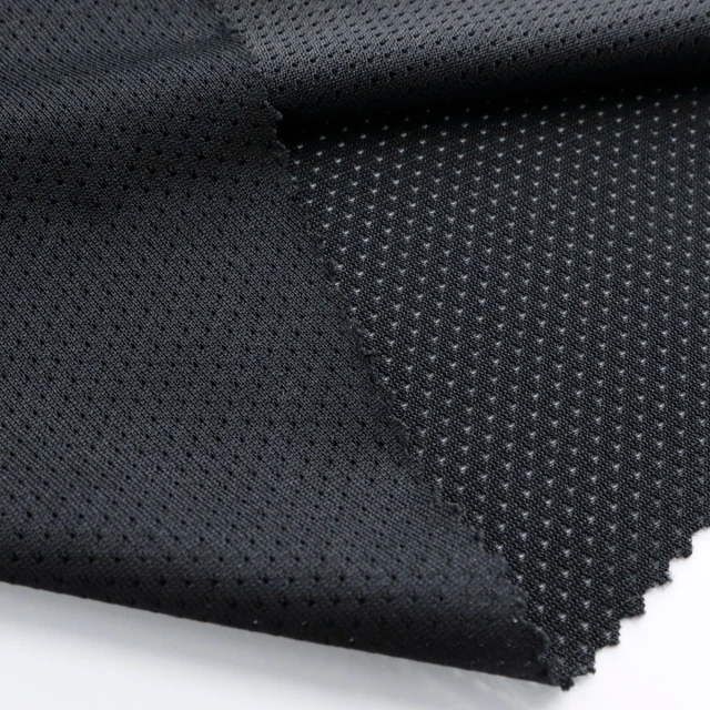 ผ้าตาข่ายหัวใจไมโคร(ดำ)