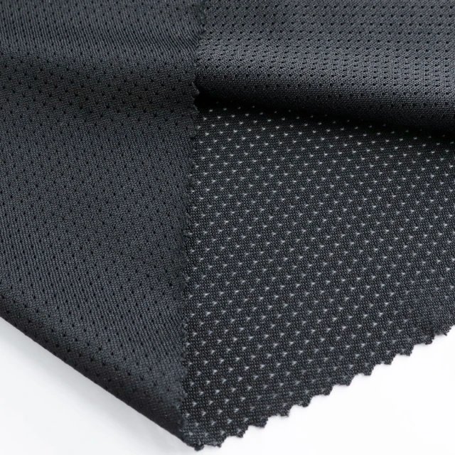 ผ้าตาข่ายหัวใจไมโคร(ดำ)