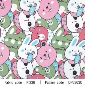 ผ้าพิมพ์ Animal Gang(ชมพู) - primary