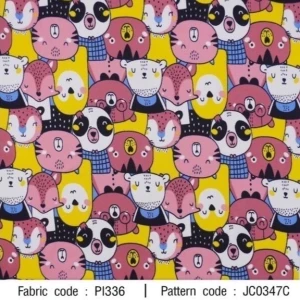 ผ้าพิมพ์ animal อาเลลูยา(ชมพู) - primary