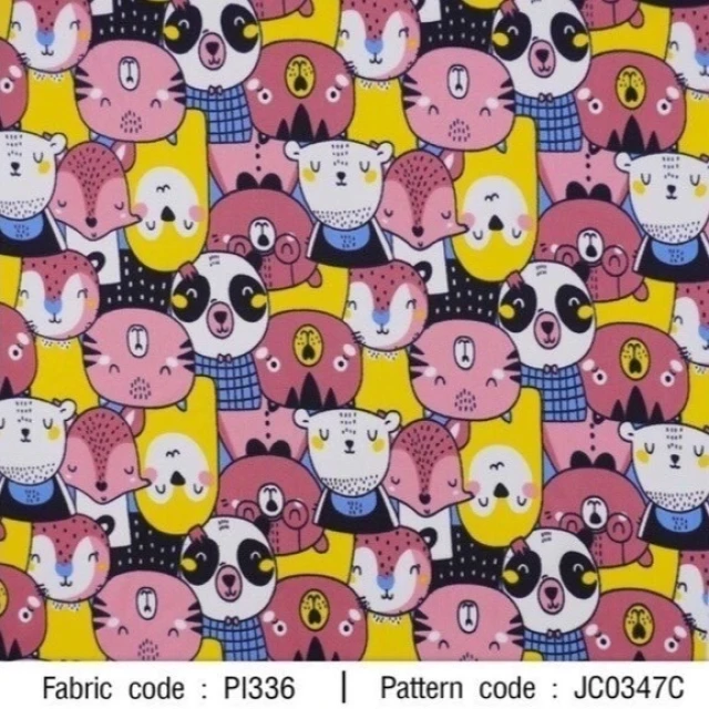 ผ้าพิมพ์ animal อาเลลูยา(ชมพู)