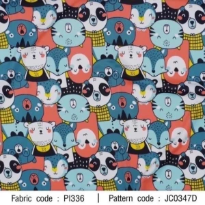 ผ้าพิมพ์ animal อาเลลูยา(เขียว) - primary