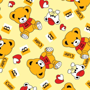 ผ้าพิมพ์ B Cute(เหลือง) - primary