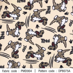 ผ้าพิมพ์ Baby T Rex(ครีม) - primary