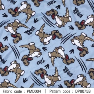 ผ้าพิมพ์ Baby T Rex(เทา) - primary