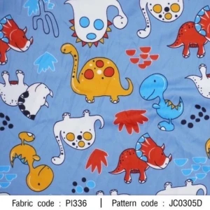 ผ้าพิมพ์ Babyไดโนเสาร์(ฟ้า) - primary