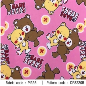 ผ้าพิมพ์ BARE BEARS(ชมพู) - primary