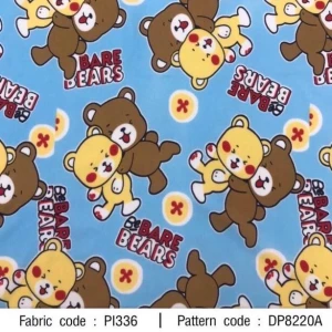 ผ้าพิมพ์ BARE BEARS(ฟ้า) - primary