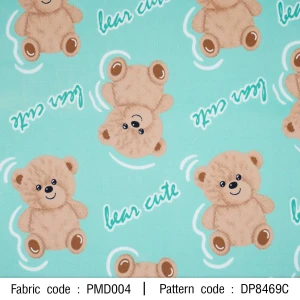 ผ้าพิมพ์ bear cute(เขียว)