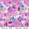 ผ้าพิมพ์ Bear princess(ชมพู) 