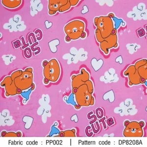 ผ้าพิมพ์ Bear So Cute(ชมพู) - primary