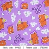 ผ้าพิมพ์ Bear So Cute(ม่วง) 