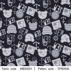 ผ้าพิมพ์ Bear(ดำ) - primary