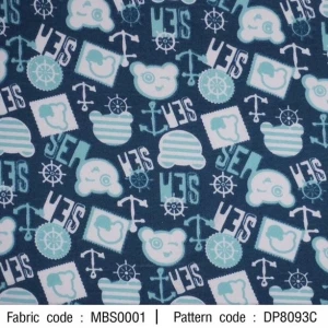 ผ้าพิมพ์ Bear(เขียว) - primary