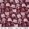ผ้าพิมพ์ Bear(แดง) 