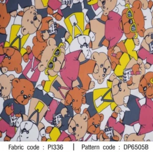 ผ้าพิมพ์ BearBear(ขาว-ชมพู) - primary