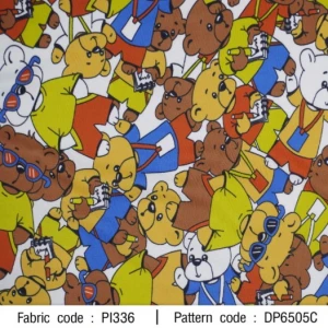 ผ้าพิมพ์ BearBear(ขาว-เขียว) - primary