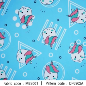 ผ้าพิมพ์ candy cream(ฟ้า) - primary