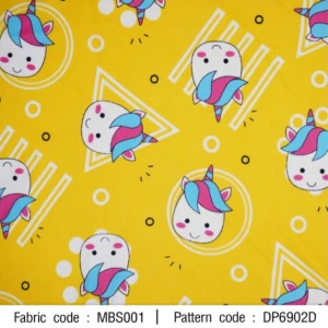 ผ้าพิมพ์ candy cream(เหลือง) - primary