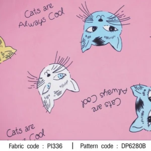 ผ้าพิมพ์ Cat Always(ชมพู) - primary